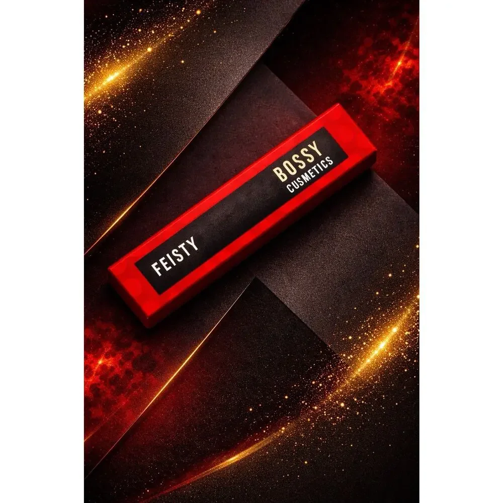 Bossy Cosmetics -Lip Plumping Gloss- Shade: Fiesty -High Shine- 0.20fl oz/ 6.2mL